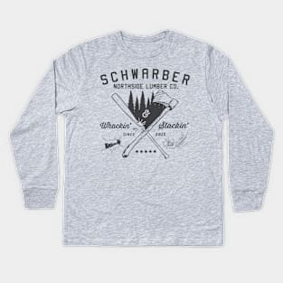 Schwarber North Side Lumber Co Kids Long Sleeve T-Shirt